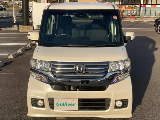 ホンダ Ｎ ＢＯＸ カスタム G Aパッケージ 滋賀県 2014(平26)年 5.2万km プレミアムホワイトパール ワンオーナー /車検令和9年4月まで/両側パワースライドドア/純正15インチアルミホイール/純正キセノンヘッドライト/・フォグランプ/純正ナビゲーション（VXM-142VFi）/・フルセグTV/・CD /DVD/・Bluetooth/バックカメラ/社外ETC/社外ドライブレコーダー/スペアキー/取扱説明書/保証書/