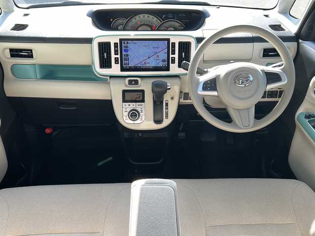 ダイハツ ムーヴ キャンバス G メイクアップ VS SAⅢ 石川県 2022(令4)年 0.4万km パールホワイトⅢ/ファインミントメタリック 2トーン 純正SDナビ/フルセグテレビ/Bluetooth/スマートアシスト/両側パワースライドドア/LEDヘッドライト/純正フロアマット/オートライト/純正ドアバイザー/全方位カメラ