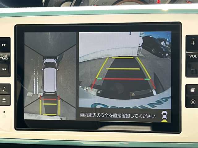 ダイハツ ムーヴ キャンバス G メイクアップ VS SAⅢ 石川県 2022(令4)年 0.4万km パールホワイトⅢ/ファインミントメタリック 2トーン 純正SDナビ/フルセグテレビ/Bluetooth/スマートアシスト/両側パワースライドドア/LEDヘッドライト/純正フロアマット/オートライト/純正ドアバイザー/全方位カメラ