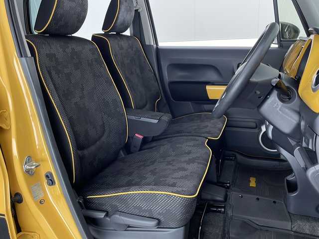 スズキ ハスラー G 宮崎県 2018(平30)年 5.7万km 黄Ⅱ 禁煙車/衝突被害軽減ブレーキ/社外ナビTV/（KXM-E503/CD/DVD/Bluetooth/フルセグTV)/純正ビルトインETC/純正マッドガード/純正セキュリティアラーム/純正ラバーマット/オートエアコン/電動格納ミラー/リアプライバシーガラス/ドアバイザー/スマートキー/プッシュエンジンスタート/スペアキー/新車時保証書/取扱い説明書