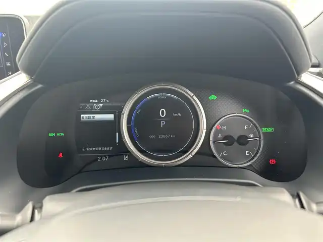 レクサス ＲＸ 450h Fスポーツ 滋賀県 2018(平30)年 2.4万km ホワイトノーヴァガラスフレーク 三眼LED/サンルーフ/パノラミックビューモニター/黒レザーシート/シートヒーター/シートベンチレーション/後席シートヒーター/ステアリングヒーター/パワーバックドア/純正ナビ/フルセグTV/BT/USB/AUX/ドラレコ/社外レーダー/ACC/LKA/BSM