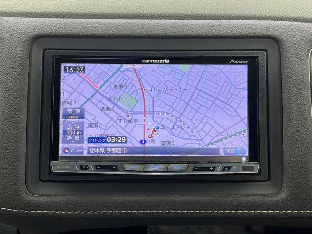 ホンダ ヴェゼル ハイブリッド RS ホンダセンシング 栃木県 2017(平29)年 7.5万km クリスタルブラックパール 社外ナビ　/・AM/FM/CD/DVD/BT/SD/HDMI/フルセグ/ホンダセンシング/・衝突軽減ブレーキ/・アダプティブクルーズコントロール/・レーンキープアシスト/ビルトインＥＴＣ　/前席シートヒーター　/電子パーキングブレーキ/スマートキー　/プッシュスタート　/純正ＬＥＤライト　/社外１７インチアルミホイール　/純正フロアマット/スペアキー