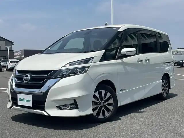 日産 セレナ ハイウェイスター 奈良県 2016(平28)年 5万km ブリリアントホワイトパール 社外７インチナビ　/ｂｌｕｅｔｏｏｔｈ　/フルセグテレビ　/バックカメラ　/社外ＥＴＣ　　/片側パワースライドドア　/ハンズフリーオートスライドドア　/ステアリングスイッチ　/スペアキー　/ＬＥＤヘッドライト/オートライト/ワンオーナー