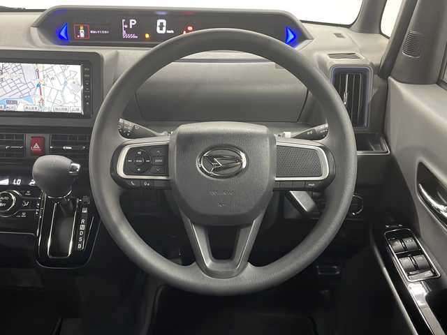 ダイハツ タント カスタム X 長崎県 2019(令1)年 5.6万km ブラックマイカメタリック 社外HDDナビ/（ワンセグ/CD/DVD/Bluetooth）/衝突軽減ブレーキ/横滑り防止装置/クリアランスソナー/両側パワースライドドア/純正14インチアルミホイール/純正LEDヘッドライト/純正フロアマット/黒半皮シート/電動格納ミラー/ドアバイザー/後席遮光カーテン