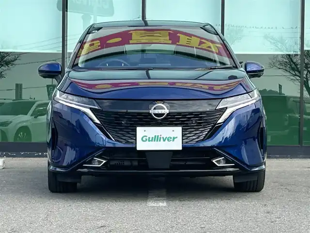 日産 オーラ G 和歌山県 2024(令6)年 0.6万km オーロラフレアブルーパール BOSEプレミアムサウンド/寒冷地仕様/純正ナビ/アラウンドビューモニター/フルセグTV/デジタルインナーミラー/HDMI/エマージェンシーブレーキ/プロパイロット/レーンキープアシスト/コーナーセンサー/ハーフレザーシート/シートヒーター/ステアリングヒーター/置くだけ充電/LEDヘッドライト/オートライト