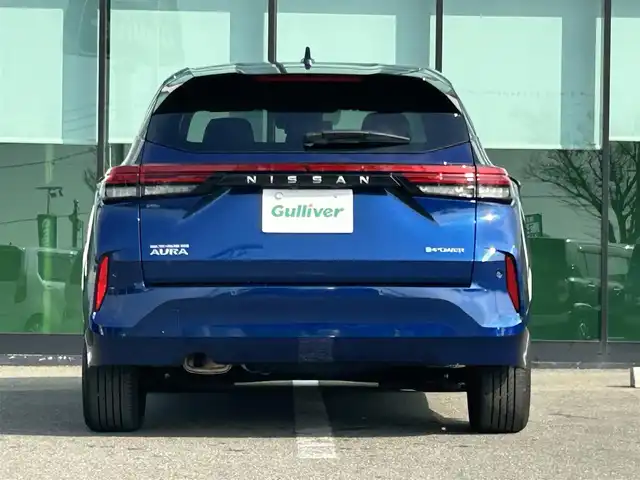 日産 オーラ G 和歌山県 2024(令6)年 0.6万km オーロラフレアブルーパール BOSEプレミアムサウンド/寒冷地仕様/純正ナビ/アラウンドビューモニター/フルセグTV/デジタルインナーミラー/HDMI/エマージェンシーブレーキ/プロパイロット/レーンキープアシスト/コーナーセンサー/ハーフレザーシート/シートヒーター/ステアリングヒーター/置くだけ充電/LEDヘッドライト/オートライト