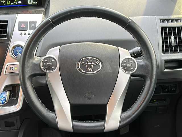 トヨタ プリウス α S ツーリングセレクション 茨城県 2012(平24)年 9.6万km グレーメタリック 純正SDナビ/Bluetooth/ワンセグTV/CD/DVD/バックカメラ/LEDオートライト/純正17インチアルミホイール/スマートキー/ビルトインETC