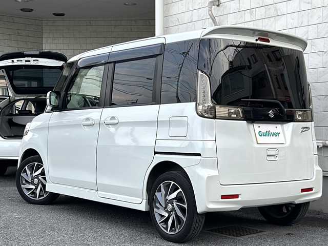 スズキ スペーシア カスタム TS 神奈川県 2014(平26)年 5.6万km パールホワイト スズキ純正スマートフォン連携ナビ/(CD/SD/USB/BT/ワンセグTV)/バックカメラ/両側パワースライドドア/レーダーブレーキサポート/横滑り防止装置/アイドリングストップ/ETC/前後ドライブレコーダー/社外GPSレーダー/オートライト/純正フロアマット/純正ドアバイザー/ステアリングスイッチ/ISOFIX/スペアキー×1/取扱説明書/保証書