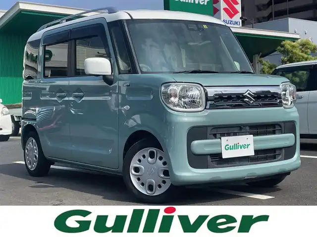 スズキ スペーシア HYBRID X 島根県 2018(平30)年 6.1万km オフブルーメタリック/ホワイト2トーン 純正8インチメモリナビ /フルセグTV /DVD再生 /Bluetooth接続 /全方位カメラ/前方ドライブレコーダー/ビルトインETC /両側パワースライドドア /衝突軽減ブレーキ /リアコーナーセンサー/アイドリングストップ /横滑り防止装置 /D席シートヒーター /リアサーキュレーター/スマートキー /プッシュスタート/リアサンシェード/純正フロアマット
