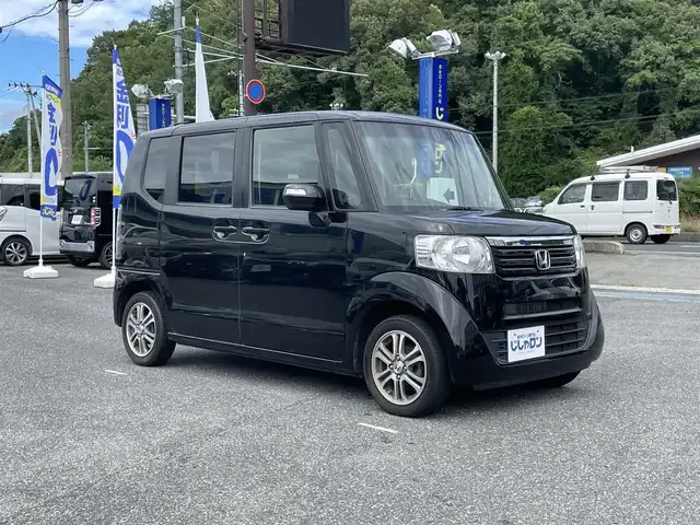ホンダ Ｎ ＢＯＸ G SSパッケージ 山形県 2014(平26)年 6.9万km スマートブラック (株)IDOMが運営する【じしゃロン山形店】の自社ローン専用車両になります。/こちらは現金またはオートローンご利用時の価格です。/自社ローンご希望の方は別途その旨お申付け下さい。/純正ナビ　/フルセグＴＶ　/Ｂｌｕｅｔｏｏｔｈ接続　/ＣＤ／ＤＶＤ再生　/バックカメラ　/ベンチシート　/横滑り防止装置　/純正アルミホイール　/純正フロアマット　/両側パワースライドドア　/カーテンエアバック