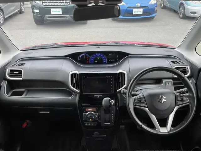 スズキ ソリオ バンディット HV SV 群馬県 2017(平29)年 5.5万km ファーベントレッド/スーパーブラックパール スズキセーフティーサポート/・衝突軽減ブレーキ/・横滑り防止/・レーンキープアシスト/・クルーズコントロール/・オートライト/・全方位カメラ/純正ディスプレイオーディオ/・AM/FM/Bluetooth/・CD/USB/AUX/フルセグTV/両側電動スライドドア/LEDヘッドライト/フォグランプ/ETC/純正フロアマット/純正ドアバイザー/純正15インチアルミホイール/スマートキー/プッシュスタート