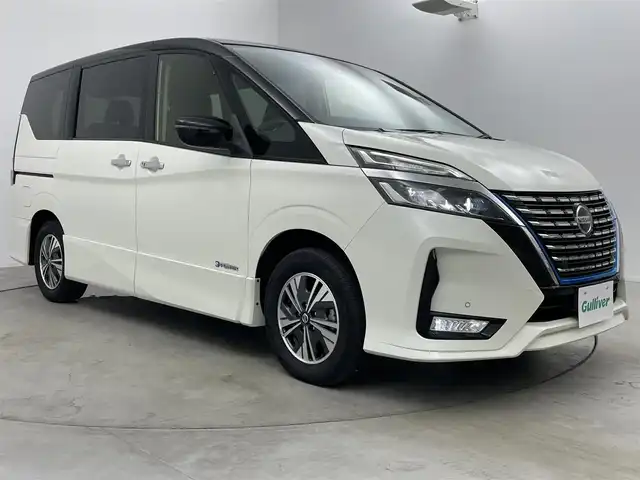 日産 セレナ e－パワー ハイウェイスター V 愛知県 2020(令2)年 8.9万km ブリリアントホワイトパール 2トーン 純正7インチナビ/Bluetooth/バックカメラ/フルセグTV/衝突被害軽減システム/横滑り防止装置/クルーズコントロール/レーンキープアシスト/コーナーセンサー/ブラインドスポットモニター/オートライト/LEDヘッドライト/LEDフォグランプ/両側パワースライドドア/ドライブレコーダー/ETC/純正AW/純正フロアマット/プッシュスタート/スマートキー/スペアキー
