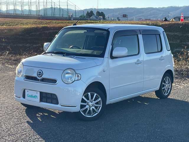 ダイハツ ミラ ココア X 新潟県 2012(平24)年 7.3万km パールホワイトⅢ 4WD/CD/AUX/ベンチシート/革調シートカバー/スマートキー/LEDヘッドライト/社外14インチアルミホイール/純正15インチAW夏タイヤ車載