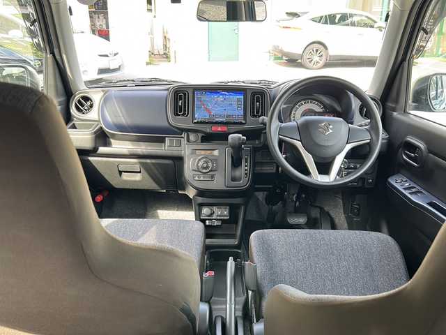 スズキ アルト L 大阪府 2023(令5)年 0.1万km ダスクブルーメタリック/ホワイト 純正SDナビ/・AM/FM/CD/DVD/Bluetooth/・フルセグテレビ/バックカメラ/ビルトインETC/ドライブレコーダー/衝突軽減ブレーキ/アイドリングストップ/横滑り防止装置/盗難防止装置/コーナーセンサー/シートヒーター（D席+N席）/LEDヘッドライト/オートマチックハイビーム/オートライト/オートエアコン/リモコンキー/12V充電器/純正フロアマット/ドアバイザー/保証書/取扱説明書
