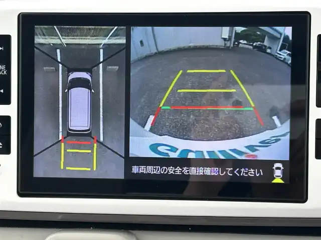 ダイハツ ムーヴ キャンバス G メイクアップ VS SAⅢ 静岡県 2021(令3)年 1.8万km ベージュ ユーザー買取車両/ワンオーナー/純正SDナビ/　【BT/ワンセグテレビ】/全方位モニター/バックカメラ/衝突被害軽減ブレーキ/プッシュスタート/両側パワースライドドア/オートマチックハイビーム/USB入力端子/アイドリングストップシステム/ETC/スペアキー