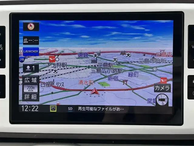 ダイハツ ムーヴ キャンバス G メイクアップ VS SAⅢ 静岡県 2021(令3)年 1.8万km ベージュ ユーザー買取車両/ワンオーナー/純正SDナビ/　【BT/ワンセグテレビ】/全方位モニター/バックカメラ/衝突被害軽減ブレーキ/プッシュスタート/両側パワースライドドア/オートマチックハイビーム/USB入力端子/アイドリングストップシステム/ETC/スペアキー