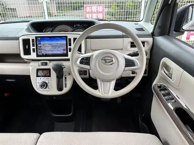 ダイハツ ムーヴ キャンバス G メイクアップ VS SAⅢ 静岡県 2021(令3)年 1.8万km ベージュ ユーザー買取車両/ワンオーナー/純正SDナビ/　【BT/ワンセグテレビ】/全方位モニター/バックカメラ/衝突被害軽減ブレーキ/プッシュスタート/両側パワースライドドア/オートマチックハイビーム/USB入力端子/アイドリングストップシステム/ETC/スペアキー