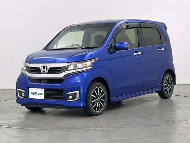 ホンダ Ｎ ＷＧＮ カスタム G Lパッケージ 群馬県 2017(平29)年 2.3万km ブリリアントスポーティブルーメタリック2トーン 純正ナビ　衝突被害軽減ブレーキ クルーズコントロール　ステアリングリモコン　ビルトインETC ハーフレザーシート　レザーステアリング　HIDヘッドライト　レザーステアリング　スマートキー　禁煙車