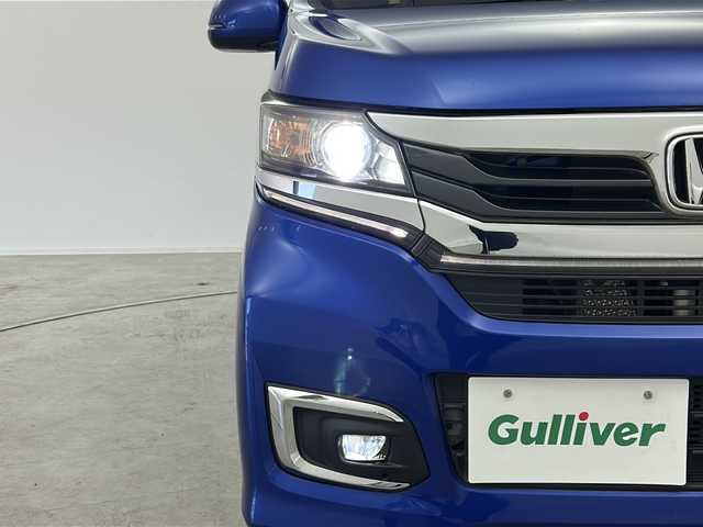ホンダ Ｎ ＷＧＮ カスタム G Lパッケージ 群馬県 2017(平29)年 2.3万km ブリリアントスポーティブルーメタリック2トーン 純正ナビ　衝突被害軽減ブレーキ クルーズコントロール　ステアリングリモコン　ビルトインETC ハーフレザーシート　レザーステアリング　HIDヘッドライト　レザーステアリング　スマートキー　禁煙車