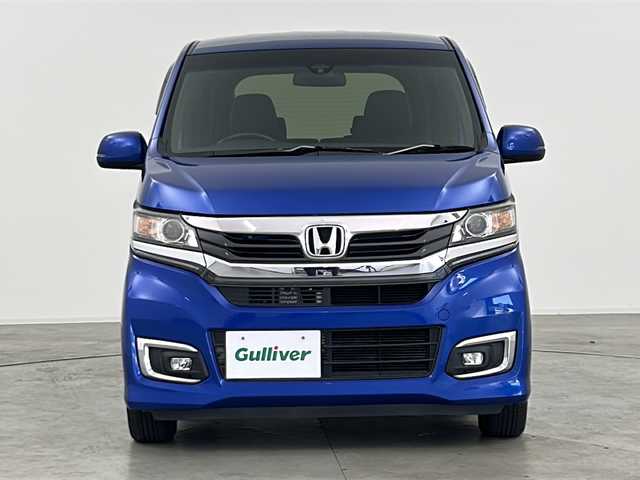 ホンダ Ｎ ＷＧＮ カスタム G Lパッケージ 群馬県 2017(平29)年 2.3万km ブリリアントスポーティブルーメタリック2トーン 純正ナビ　衝突被害軽減ブレーキ クルーズコントロール　ステアリングリモコン　ビルトインETC ハーフレザーシート　レザーステアリング　HIDヘッドライト　レザーステアリング　スマートキー　禁煙車