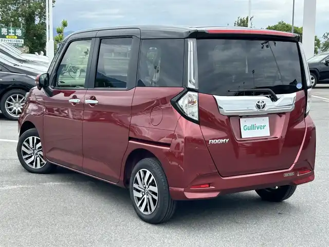 トヨタ ルーミー カスタムG 奈良県 2020(令2)年 0.7万km ブラックマイカメタリック/ファイアークォーツレッドメタリック 純正ナビ　/フルセグＴＶ　/BT/CD/SD/AUX/バックカメラ　/前後ドライブレコーダー　/ビルトインＥＴＣ　/ＡＡＣ　/両側パワースライドドア　/ワンオーナー　/ＬＥＤヘッドライト　/LEDフォグライト/オートライト/衝突被害軽減システム　/前後コーナーセンサー　/クルーズコントロール/純正14インチアルミホイール/純正フロアマット