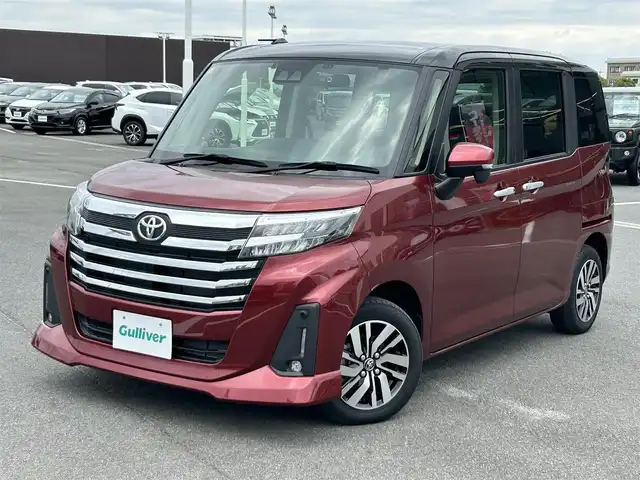 トヨタ ルーミー カスタムG 奈良県 2020(令2)年 0.7万km ブラックマイカメタリック/ファイアークォーツレッドメタリック 純正ナビ　/フルセグＴＶ　/BT/CD/SD/AUX/バックカメラ　/前後ドライブレコーダー　/ビルトインＥＴＣ　/ＡＡＣ　/両側パワースライドドア　/ワンオーナー　/ＬＥＤヘッドライト　/LEDフォグライト/オートライト/衝突被害軽減システム　/前後コーナーセンサー　/クルーズコントロール/純正14インチアルミホイール/純正フロアマット