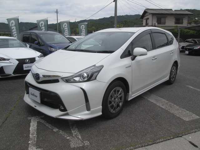 トヨタ プリウス α S チューンブラック 広島県 2016(平28)年 2.9万km ホワイトパールクリスタルシャイン ワンオーナー/純正メモリーナビ/フルセグTV・BTオーディオ/LEDオートライト/シートヒーター/レーダークルーズコントロール/レーンディパーチャーアラート/プリクラッシュセーフティシステム/バックカメラ/ビルトインETC/モデリスタエアロ/スマートキー