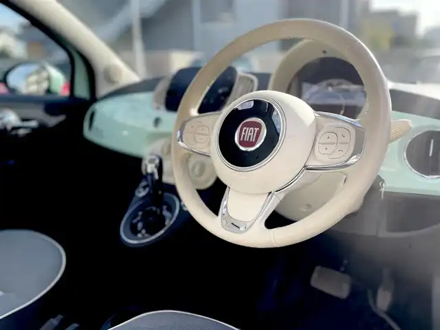 フィアット ５００ 1．2 ポップ 栃木県 2019(令1)年 5.4万km LATTE MENTA ASR(アンチスリップレギュレーション）/純正ディスプレイオーディオ（BT/FM/AM）/ステアリングスイッチ/〇社外ドライブレコーダー（前後）/〇革巻ステアリング/〇USB入力端子/〇シートリフター/・パワーウィンド/・リモコンキー