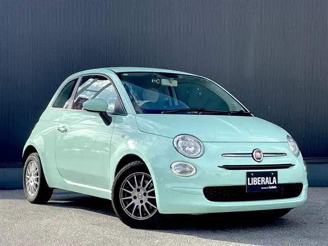 フィアット ５００ 1．2 ポップ 栃木県 2019(令1)年 5.4万km LATTE MENTA ASR(アンチスリップレギュレーション）/純正ディスプレイオーディオ（BT/FM/AM）/ステアリングスイッチ/〇社外ドライブレコーダー（前後）/〇革巻ステアリング/〇USB入力端子/〇シートリフター/・パワーウィンド/・リモコンキー