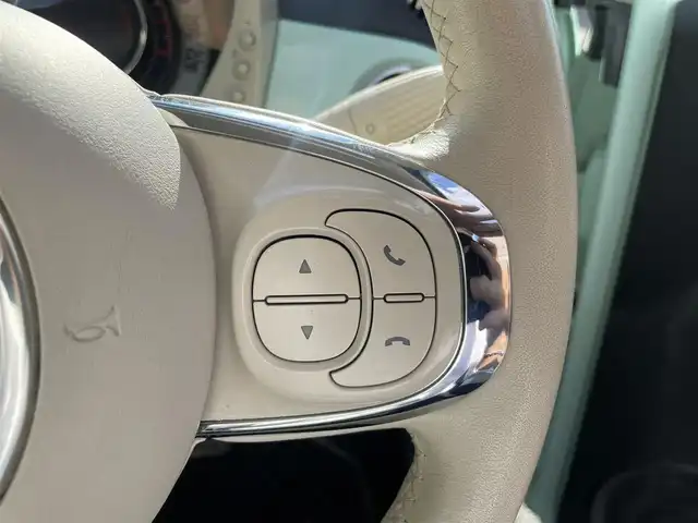 フィアット ５００ 1．2 ポップ 栃木県 2019(令1)年 5.4万km LATTE MENTA ASR(アンチスリップレギュレーション）/純正ディスプレイオーディオ（BT/FM/AM）/ステアリングスイッチ/〇社外ドライブレコーダー（前後）/〇革巻ステアリング/〇USB入力端子/〇シートリフター/・パワーウィンド/・リモコンキー