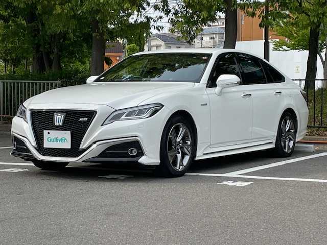 トヨタ クラウン ハイブリッド RS アドバンス 宮城県 2018(平30)年 8.9万km ホワイトパールクリスタルシャイン Toyota Safety Sense/・衝突回避支援型PCS/・パーキングサポートブレーキ（PKSB）/・レーンディパーチャーアラート（LDA）/・オートマチックハイビーム（AHB）/純正ナビ/バックカメラ/レーダークルーズ/シートヒーター/シートメモリー/ハンドルヒーター/ドライブレコーダー/LEDヘッドライト/LEDフォグ/ETC/BSM/AC１００V