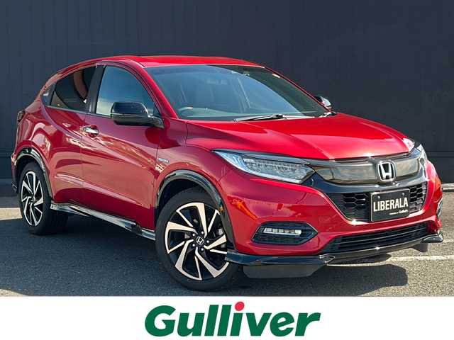 ホンダ ヴェゼル ハイブリッド RS ホンダセンシング 茨城県 2018(平30)年 9.4万km プレミアムクリスタルレッドM アクティブクルーズコントロール/純正ナビ　CD/DVD/BT/フルセグ/ハーフレザー/シートヒーター/パドルシフト/ドラレコ/純正アルミホイール/純正フロアマット/LEDオートライト/ETC