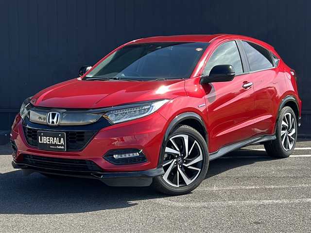 ホンダ ヴェゼル ハイブリッド RS ホンダセンシング 茨城県 2018(平30)年 9.4万km プレミアムクリスタルレッドM アクティブクルーズコントロール/純正ナビ　CD/DVD/BT/フルセグ/ハーフレザー/シートヒーター/パドルシフト/ドラレコ/純正アルミホイール/純正フロアマット/LEDオートライト/ETC