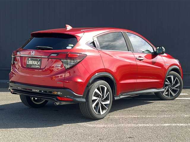ホンダ ヴェゼル ハイブリッド RS ホンダセンシング 茨城県 2018(平30)年 9.4万km プレミアムクリスタルレッドM アクティブクルーズコントロール/純正ナビ　CD/DVD/BT/フルセグ/ハーフレザー/シートヒーター/パドルシフト/ドラレコ/純正アルミホイール/純正フロアマット/LEDオートライト/ETC
