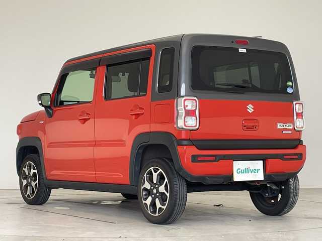 スズキ ハスラー HYBRID X 愛知県 2020(令2)年 4.4万km バーミリオンオレンジ/ガンメタリック2トーン SDナビ/フルセグ/シートヒーター/衝突軽減システム/LEDヘッドライト/ETC/本革ステアリング/純正アルミホイール/スマートキー/プッシュスタート