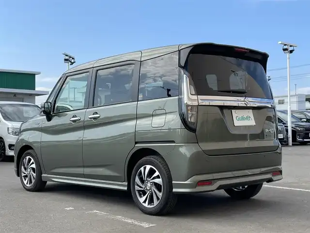 スズキ ソリオ バンディット HV SV 東京都 2024(令6)年 0.2万km タフカーキパールメタリック 純正９型ナビ/ＴＶ/Ｂｌｕｅｔｏｏｔｈ/全方位モニター/両側電動スライド/追従クルーズ/デュアルカメラブレーキ/シートヒーター/コーナーセンサー/ヘッドアップディスプレイ/サーキュレーター