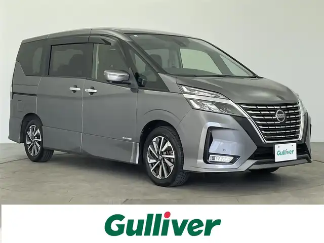 日産 セレナ ハイウェイスター V 大分県 2020(令2)年 4.1万km ダークメタルグレー プロパイロット/純正ナビ/（フルセグ/CD/DVD/Bluetooth）/アラウンドビューモニター/デジタルインナーミラー/前方ドライブレコーダー/フリップダウンモニター/電動パーキングブレーキ/オートブレーキホールド/両側パワースライドドア/ETC/ステアリングスイッチ/電動格納ミラー/プッシュスタート・スマートキー/純正アルミホイール/保証書・取扱説明書