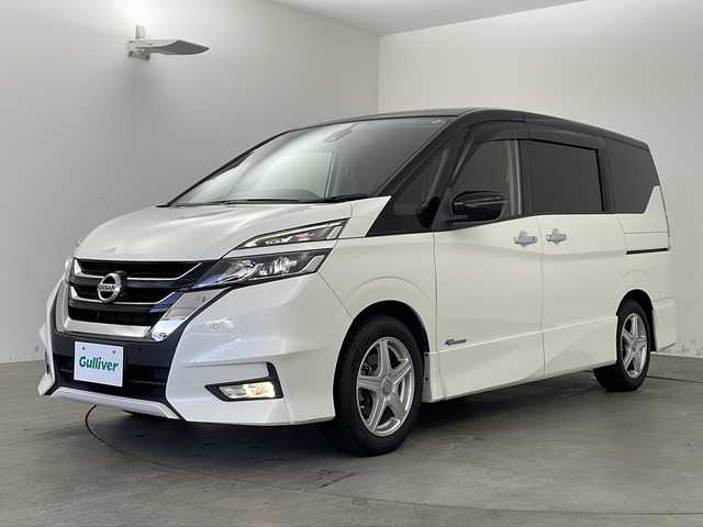 日産 セレナ ハイウェイスター G プロパイロットED 兵庫県 2016(平28)年 7.1万km ブリリアントホワイトパール 2トーン ・純正ナビ&TV&CD&DVD&HDMI&BT&USB/・純正フリップダウンモニター/・プロパイロット/・レーンキープアシスト/・エマージェンシーブレーキ/・純正ドライブレコーダー/・バックカメラ/・ビルトインETC/・両側パワースライドドア/・タッチフリースライドドア/・シートヒーター/・前後コーナーセンサー/・LEDオートライト/・横すべり防止装置/・アイドリングストップ/・ブレーキホールド/・LEDライト/・電動パーキングブレーキ/・社外16インチアルミホイール/・社外フロアマット/・盗難防止装置
