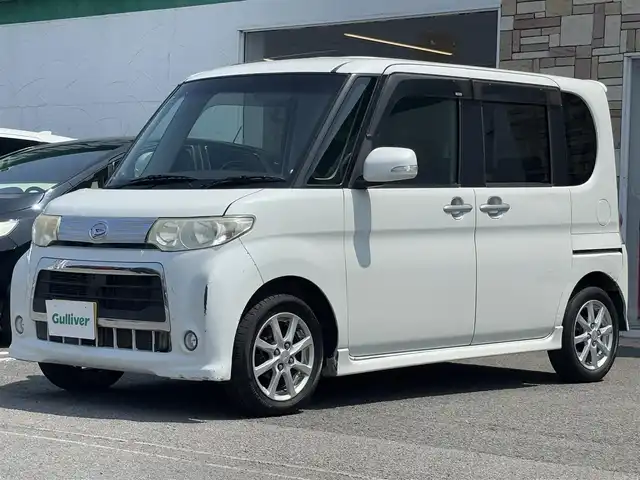 ダイハツ タント カスタム X 徳島県 2011(平23)年 12.7万km パールホワイトⅢ 片側パワースライドドア/社外SDナビ【NR-MZ33】/（バックカメラ/Bluetooth/フルセグTV/CD/DVD）/オートエアコン/純正アルミホイール/純正フロアマット/電格ミラー/ドアバイザー/スマートキー
