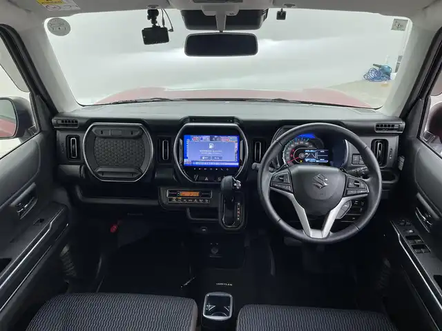 スズキ ハスラー Jスタイル ターボ 群馬県 2021(令3)年 2.2万km フェニックスレッドパール/ホワイト2トーンルーフ 純正９インチナビ　全方位カメラ　衝突軽減　レーンキープ　レーダークルコン　パドルシフト　コーナーセンサー　横滑り防止　シートヒーター　オートハイビーム　ドライブレコーダー　ＥＴＣ　スマートキー　禁煙車