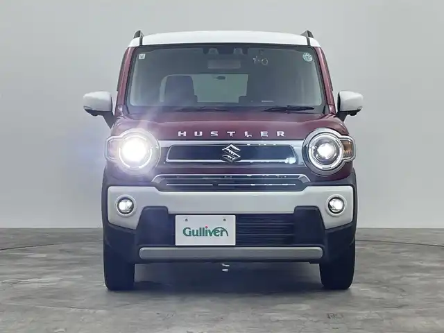 スズキ ハスラー Jスタイル ターボ 群馬県 2021(令3)年 2.2万km フェニックスレッドパール/ホワイト2トーンルーフ 純正９インチナビ　全方位カメラ　衝突軽減　レーンキープ　レーダークルコン　パドルシフト　コーナーセンサー　横滑り防止　シートヒーター　オートハイビーム　ドライブレコーダー　ＥＴＣ　スマートキー　禁煙車