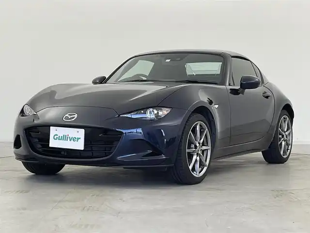 マツダ ロードスター ＲＦ S 群馬県 2023(令5)年 1.4万km ディープクリスタルブルーマイカ 6速ミッション/電動オープン/純正7インチナビ/(FM/AM/Bluetooth/USB/AUX/Apple CarPlay/Android Auto)/ブラインドスポットモニター/クルーズコントロール/車線逸脱警報システム/4輪アンチロックブレーキシステム/横滑り防止機構/アダプティブLEDヘッドライト/前席シートヒーター