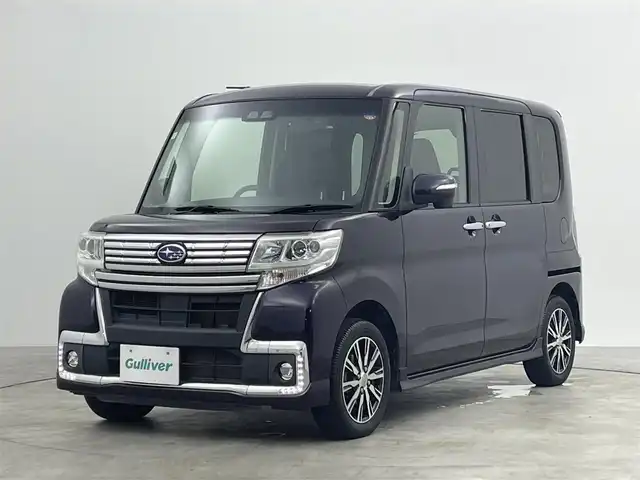 スバル シフォン カスタムR リミテッド スマートアシスト 群馬県 2017(平29)年 5.3万km ナイトシャドーパープルクリスタルM 純正７型ナビ　Ｂカメラ　スマートアシスト　衝突軽減　オートハイビーム　車線逸脱警報　シートヒーター　ＬＥＤヘッドライト　ＬＥＤフォグ　プッシュスタート　スマートキー　スペアキー　純正アルミ　禁煙車