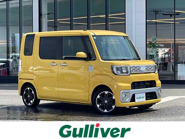 ダイハツ ウェイク G SA 新潟県 2015(平27)年 13.8万km フェスタイエロー 主要装備/・プッシュスタート/・両側パワースライドドア/・ETC車載器/・シートヒーター/・Bluetooth/・CD/DVD/・USB/・純正15インチＡＷ/・社外フロアマット/・オートライト/・LEDヘッドライト/・衝突被害軽減システム/・エアバッグ