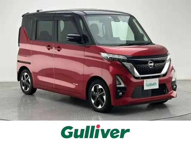 日産 ルークス ハイウェイスター X 兵庫県 2020(令2)年 3.1万km スパークリングレッド/ブラック 純正９インチナビ/（フルセグ／ＣＤ／ＤＶＤ／ＳＤ）/バック／サイド／全方位カメラ　/前方ドラレコ　/ＥＴＣ　/衝突軽減ブレーキ/両側パワースライド　/リアサーキュレーター　/スマートキー　/プッシュスタート　/ＬＥＤヘッドライト/LEDフォグライト/純正フロアマット