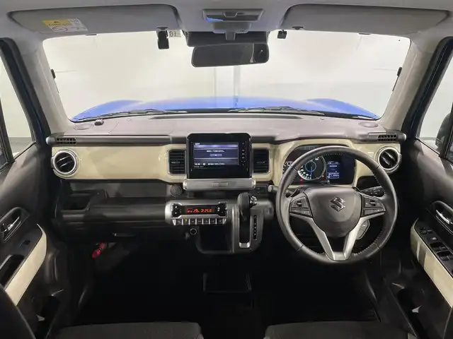 スズキ クロスビー HYBRID MZ 愛知県 2022(令4)年 3.3万km スポーディーブルーメタリック/ミネラルグレー2トーン Panasonic7インチナビ/（Bluetooth/AM/FM/フルセグTV）/衝突軽減ブレーキ/レーダークルーズコントロール/シートヒーター/LEDヘッドライト/ETC/バックカメラ/ドライブレコーダー/コーナーセンサー/レーンキープアシスト/パーキングアシスト/プッシュスタートボタン/スマートキー/スペアキー有/アイドリングストップ
