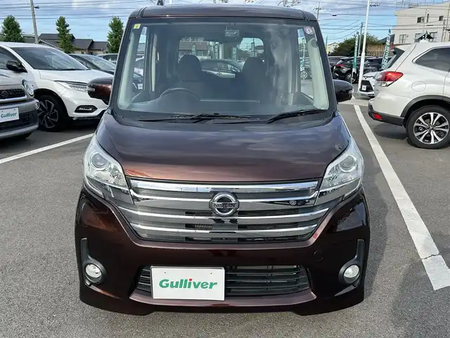 日産 デイズ ルークス ハイウェイスターターボ 愛媛県 2014(平26)年 6.7万km モカブラウンP 禁煙車/登録時走行距離：66804km/社外ナビ/BT/AM・FM/ワンセグ/CD/DVD/全方位カメラ/後席サンシェード/サーキュレーター/ドアバイザー/エンジンスタートボタン/両側パワースライドドア/前後ドライブレコーダー