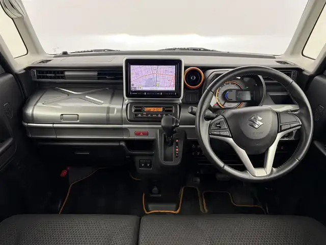 スズキ スペーシア ギア HYBRID XZ 愛知県 2020(令2)年 4.5万km オフブルーメタリック/ガンメタリック2トーンルーフ 8インチSDナビ/フルセグTV/Bluetooth/HDMI/CD/DVD/フリップダウンモニター/ドライブレコーダー/バックカメラ/ETC/両側パワースライドドア/前席シートヒーター/ステアリングスイッチ/デュアルカメラブレーキサポート/クリアランスソナー/オートライト/LEDヘッドライト/ルーフレール/純正15インチホイールキャップ/純正フロアマット/スマートキー