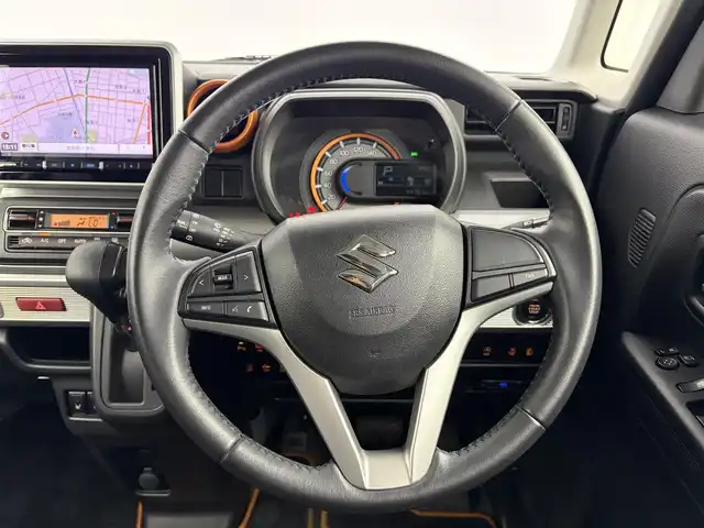 スズキ スペーシア ギア HYBRID XZ 愛知県 2020(令2)年 4.5万km オフブルーメタリック/ガンメタリック2トーンルーフ 8インチSDナビ/フルセグTV/Bluetooth/HDMI/CD/DVD/フリップダウンモニター/ドライブレコーダー/バックカメラ/ETC/両側パワースライドドア/前席シートヒーター/ステアリングスイッチ/デュアルカメラブレーキサポート/クリアランスソナー/オートライト/LEDヘッドライト/ルーフレール/純正15インチホイールキャップ/純正フロアマット/スマートキー