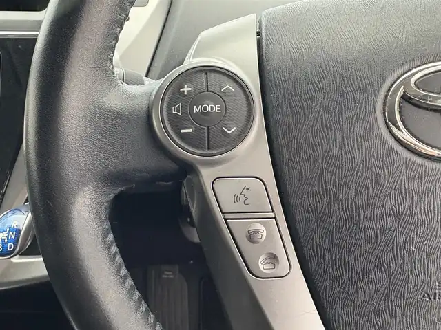 トヨタ プリウス α S ツーリングセレクション 滋賀県 2015(平27)年 7.4万km アティチュードブラックマイカ 社外7インチナビ　DVD/CD/Bluetooth/SD/フルセグ/ビルトインETC/ステアリングスイッチ/デジタルインナーミラー/電動格納ミラー/コーナーセンサー（前後）/スマートキー